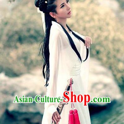 Ancient Chinese White Knight Clothes for Women