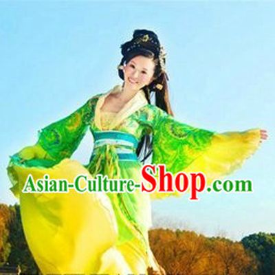 Ancient Chinese Guzhuang Character Huang Rong Costumes for Women