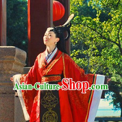 Ancient Chinese Palace Empress Lucky Red Wedding Dress
