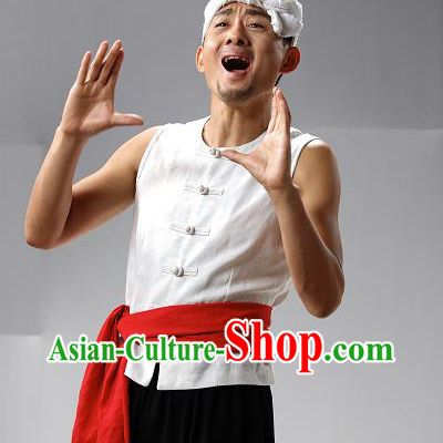 Chinese Farmer Costume Clothes for Men