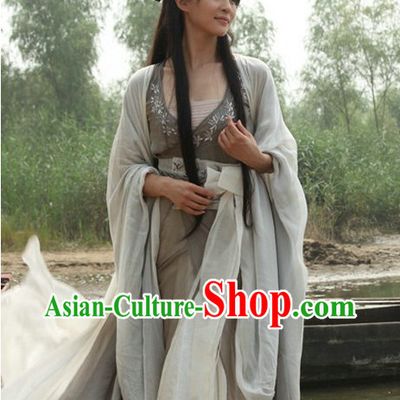 Ancient Chinese Kung Fu School Leader Grey Costumes for Women