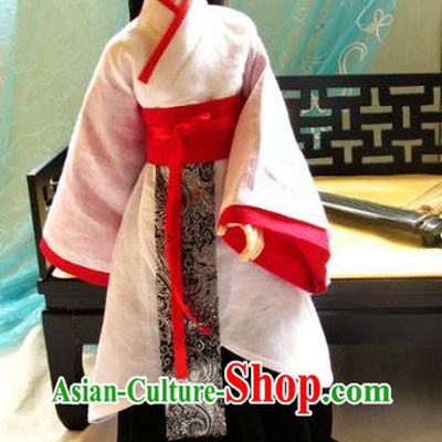 Ancient Chinese White Hanfu Clothes for Men