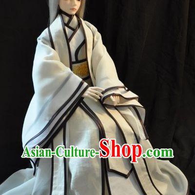 Ancient Chinese White Pure Man Costume