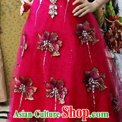 Shinning Chinese Wedding Ceremony Evening Dress