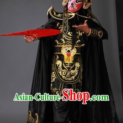 Chinese Black Mask Changing Dress Hat Boots Masks Complet Set