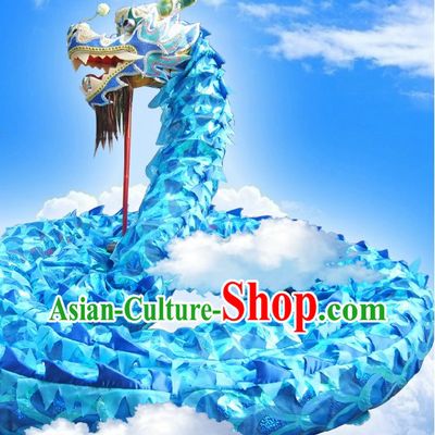 Blue Dragon Head and Body Dance Costume Complete Set