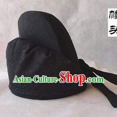 Ancient Chinese Fighter Knight Black Cloth Hat