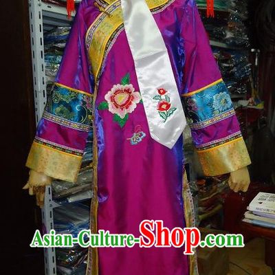 Ancient Chinese Qing Dynasty Palace Lady Costume and Hat for Women