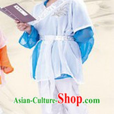 Ancient Chinese School Student Costume and Headpiece for Children