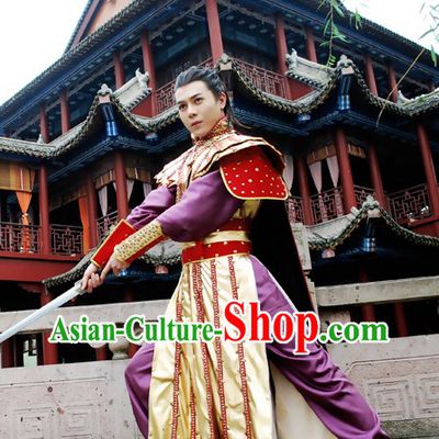 Ancient Chinese Swordsman Fighter Costumes Complete Set