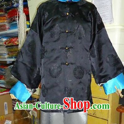 Ancient Qing Dynasty Government Official Costume and Hat for Men