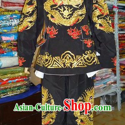 Ancient Chinese Mask Changing Black Dragon Costumes for Men