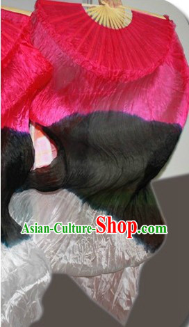 Traditional Chinese Ribbon Silk Dance Fan