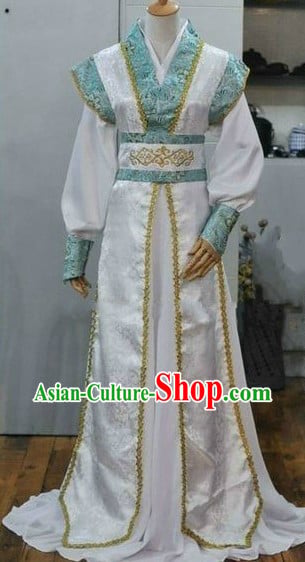 Traditional Chinese White Prince Costume for Men