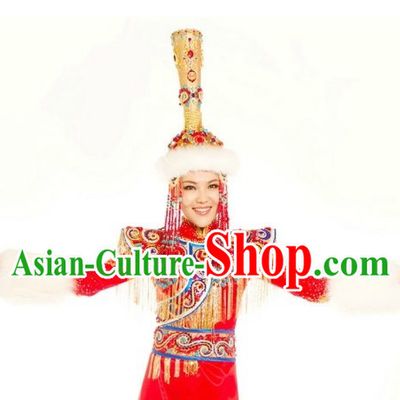 Ancient Mongolian Empress Clothing and Hat for Women