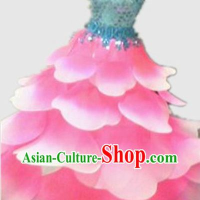 Traditional Chinese Lotus Dance Costume Complete Set for Women