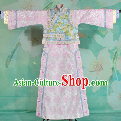 Qing Dynasty Princess Imperial Embroidered Clothing Complete Set