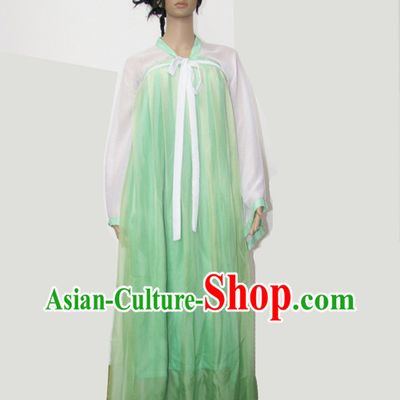 Ancient Chinese Light Green Tea Ceremony Costume for Women