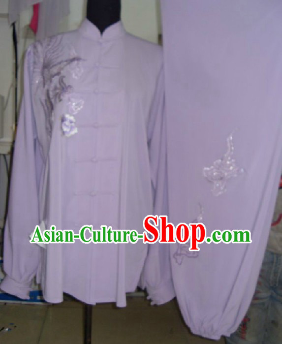 Chinese Classical Embroidered Phoenix Silk Tai Chi Uniform