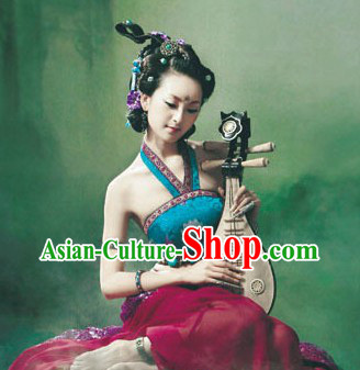 Ancient Chinese Stage Performance Feitian Guzhuang Costume for Women