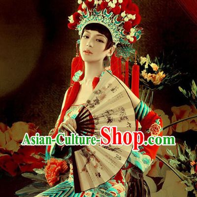 Chinese Classic Wedding Phoenix Crown and Dragon Clothes for Women