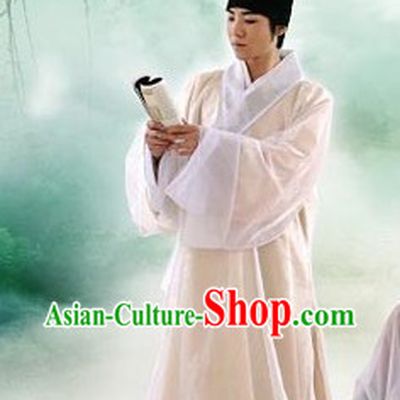 Ancient Chinese Student Costume and Hat for Men