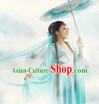 Ancient Chinese Fairy Costume and Headpiece for Women