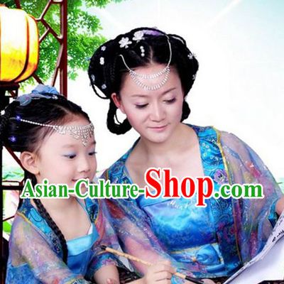 Chinese Hanfu Mother and Daughter Costumes Two Sets
