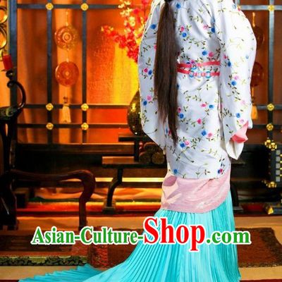 Chinese Classic Imperial Han Princess Costumes with Long Tail