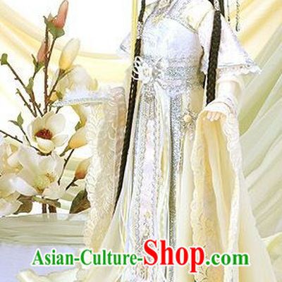 Ancient Chinese Light Yellow Princess Costumes