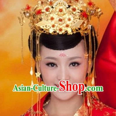 Ancient Chinese Princess Handmade Hair Accessories Wedding Phoenix Coronet