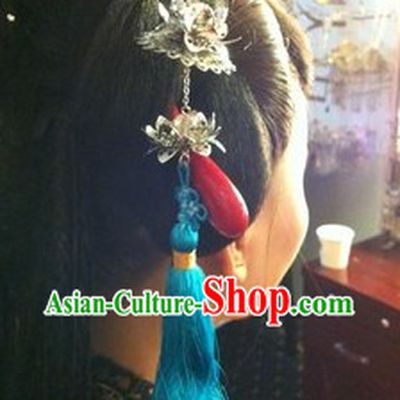 Ancient Chinese Handmade Long Tassel Hanging Hair Accessories