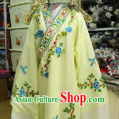 Chinese Peking Opera Embroidered Flower Costume and Hat for Men