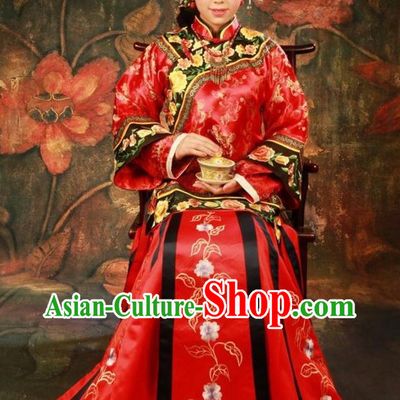 Traditional Chinese Wedding Dress Complete Set for Brides