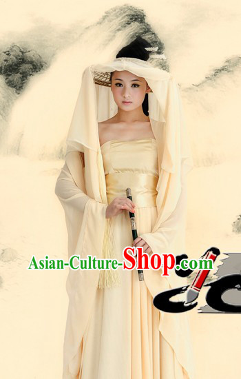 Ancient Tang Dynasty Chinese Mysterious Beauty Costumes and Hat