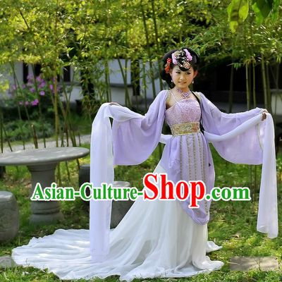 Ancient Chinese Fairy Long Sleeve Costumes for Kids