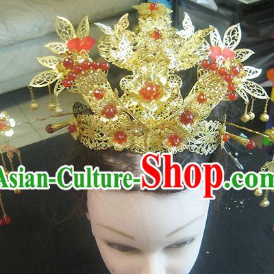 Ancient Chinese Wedding Phoenix Hair Accessories and Hairpins