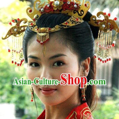 Ancient Chinese Empress Wedding Hair Accessories Complete Set for Brides
