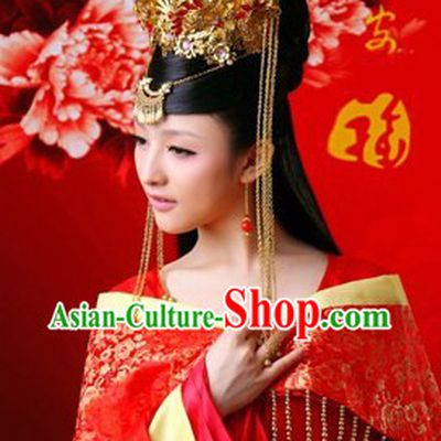 Ancient Chinese Bride Wedding Phoenix Hair Accessories Complete Set for Women