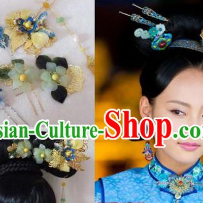 Qing Dynasty Princess Handmade Hair Accessories and Hairpins