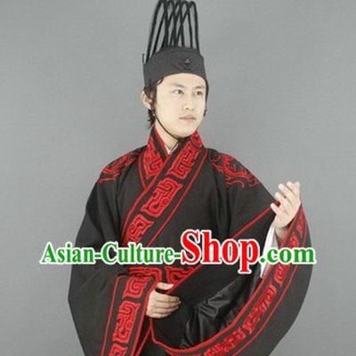 Ancient Chinese Han Dynasty Nobleman Costumes and Hat