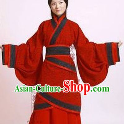Chinese Classic Red Hanfu Wedding Dress for Brides