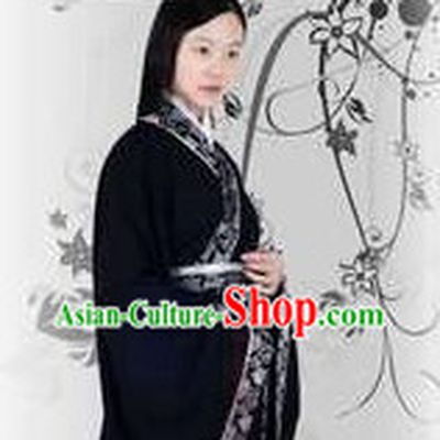 Han Dynasty Black Ceremonial Clothes for Ladies