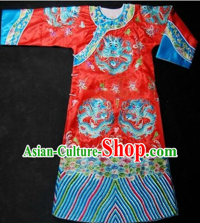 Qing Dynasty Embroidered Dragon Manchu Opera Costumes
