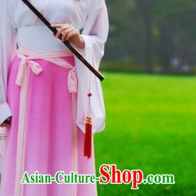 Ancient Chinese Han Fu Color Transition Clothes for Lady