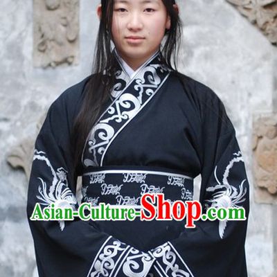 Ancient Chinese Black Empress Phoenix Clothing for Lady
