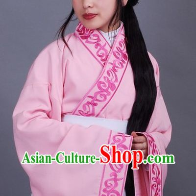 Ancient Chinese Pink Embroidered Princess Clothing