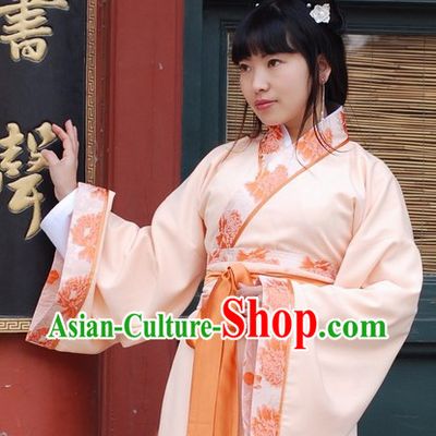 Ancient Chinese Orange Embroidered Princess Clothing