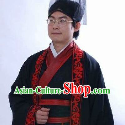 Ancient Chinese Prime Minister Costumes and Hat for Men