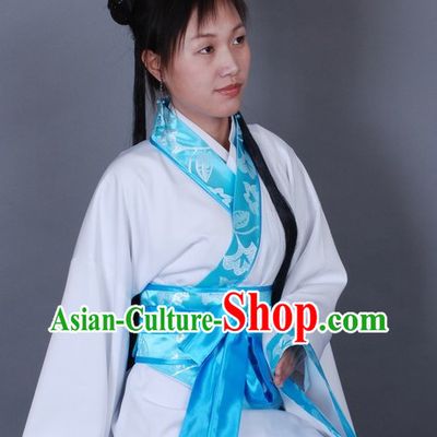 Chinese Classical Hanfu White Dance Costume for Women